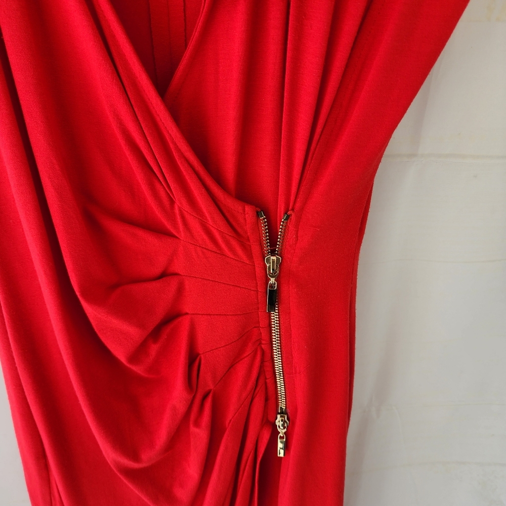 Cache Red Draped Dress - Picture 5 of 8